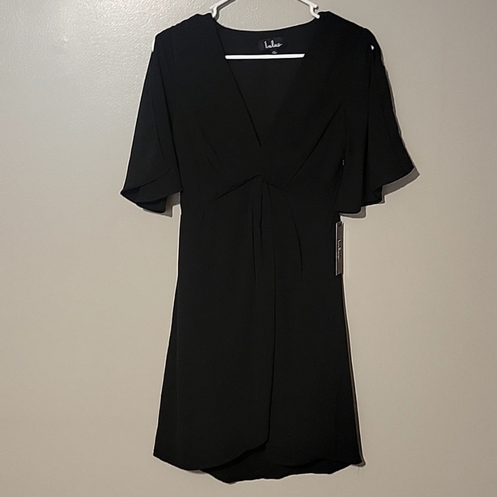 Lulus With This Kiss Black Flutter Sleeve Mini Dress Womens Size XS NWT - Picture 2 of 6